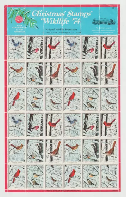 National Wildlife Federation Christmas Stamps Wildlife '74