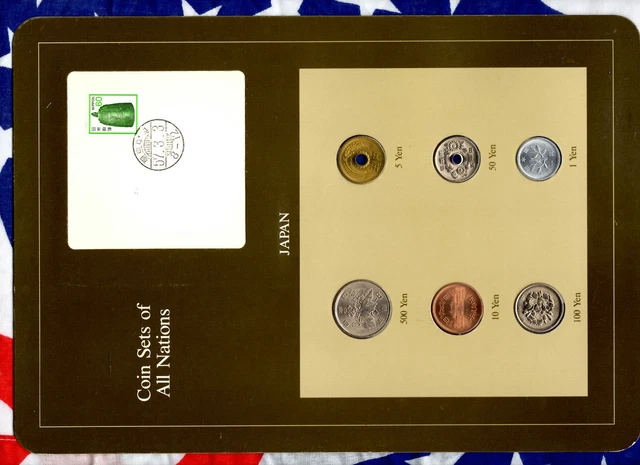 Coin Sets of All Nations Japan 1980-1983 UNC 100 Yen 1981 500 Yen 1983