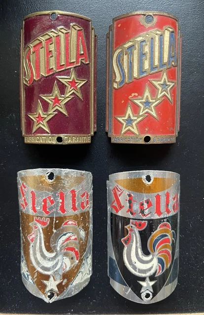 Plaque De Cadre Vélo Vintage Stella – Badge Métal France – Années 1970