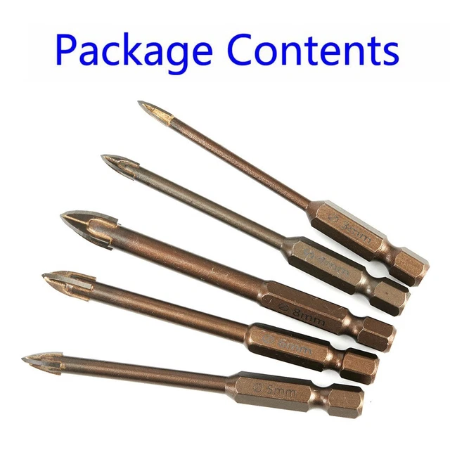 Perceuse 5Pcs Forage Outil Efficace for Céramique Carreaux for Mince Fer Plaque