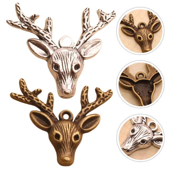 Charm Stoppers Bracelets Tibetan Pendant Charms Deer Alloy Pendant Antique