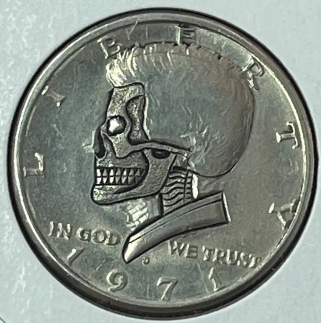 1971 D Hobo Skull Kennedy Half Dollar 02