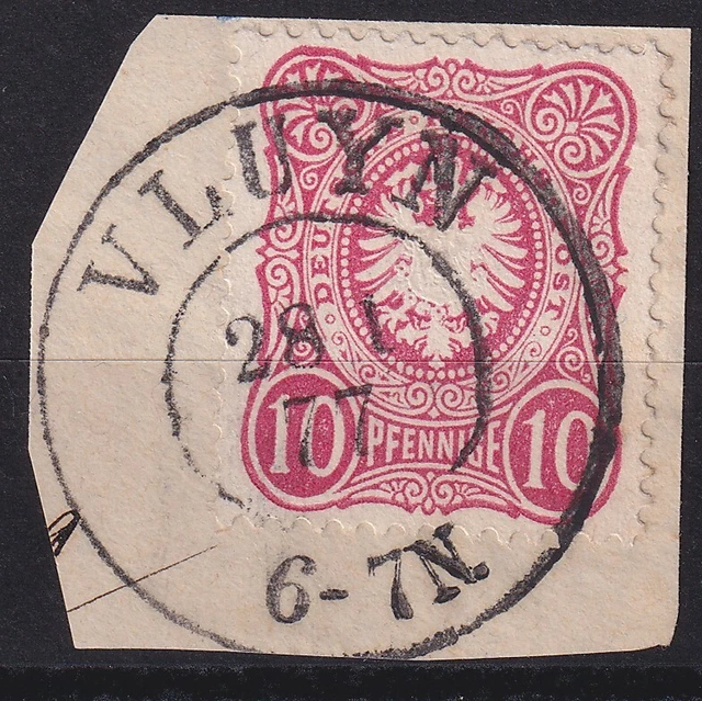 64987) VLUYN Rheinland 1877 nachverwendeter Preußen-Stempel