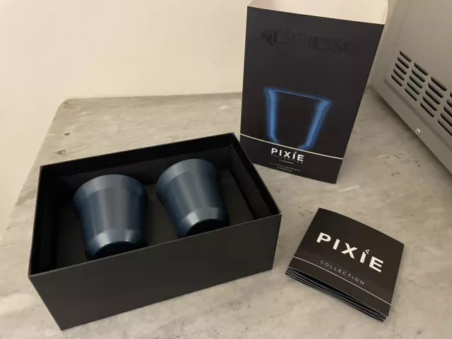 Nespresso PIXIE Collection - 2 X  Espresso Cups - Boxed, Rare Colour, Unused