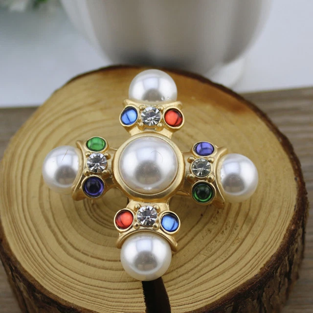 Spilla a croce donna gioielli vintage compleanno donna spilla collare lega