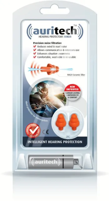 Auritech Motorcycle Hearing Protectors Reusable Earplugs Ear Plugs 3