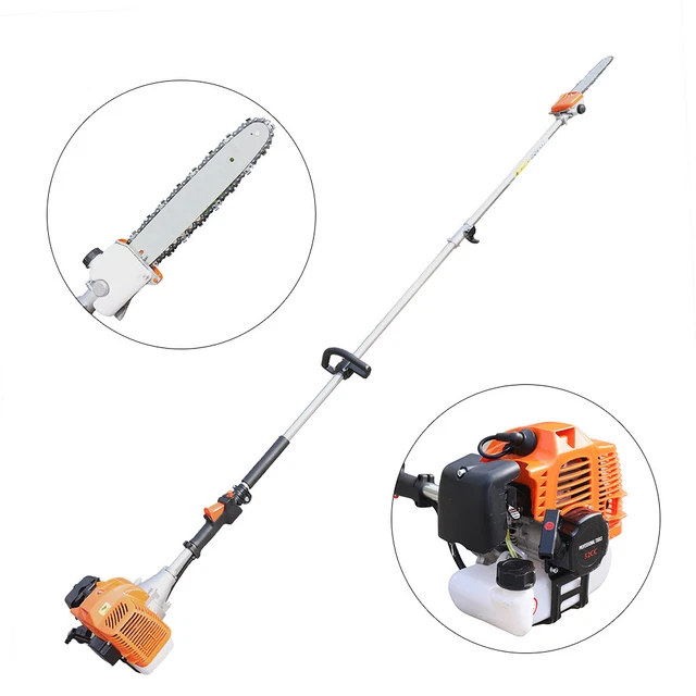 NEW 52CC 2 Stroke Chainsaw Pole Saw Pruner Pruning Saw Gas Powered Tree