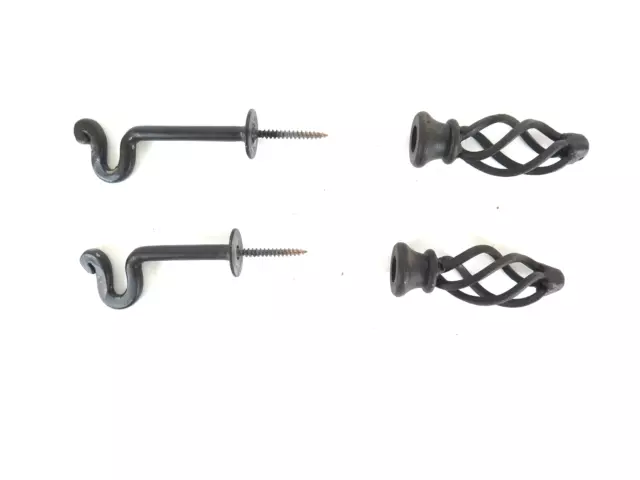 Couple Hooks For Curtain Wrought Iron Craft Vintage Tiebacks CH16