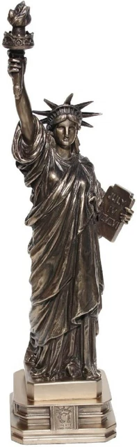 Statue De La Liberté Façon Bronze - Sculpture Résine - Style Antique - Reproduction Adulte