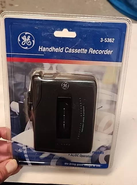 GE Handheld Cassette Recorder General Electric 3-5362 SEALED Vintage