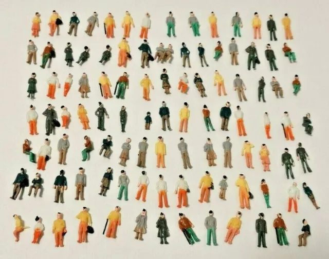 200 pezzi figure 1:87 H0 figure in piedi + sedute modellismo raccolta set NUOVO 2