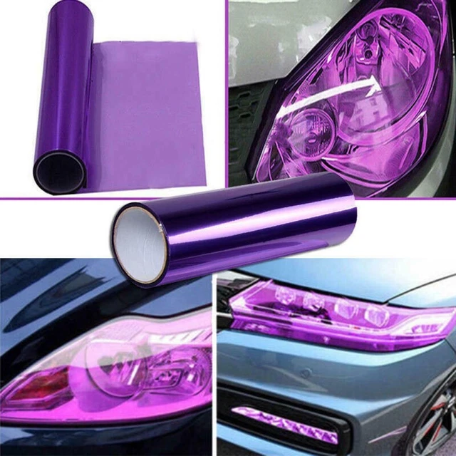 Fanale auto viola fanale posteriore fendinebbia pellicola tinta facile da installare 12 * 60 pollici