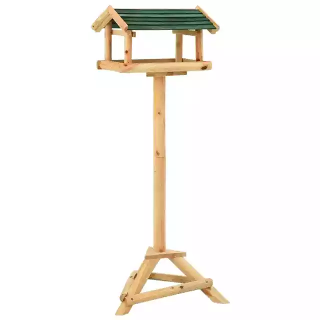 Comedero para pájaros con soporte madera de abeto 37x28x100 cm vidaXL