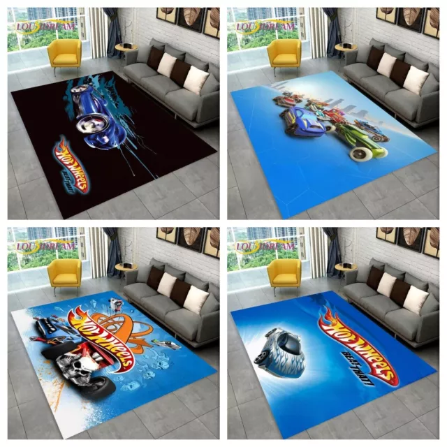 Jungen Fußmatte 3D Hot Wheels Teppich Kinderteppich Bodenmatte Türmatte Matte