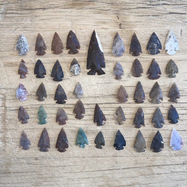 Lot Of 43 Native American Western Arrowheads Replica DIY Jewelry Project