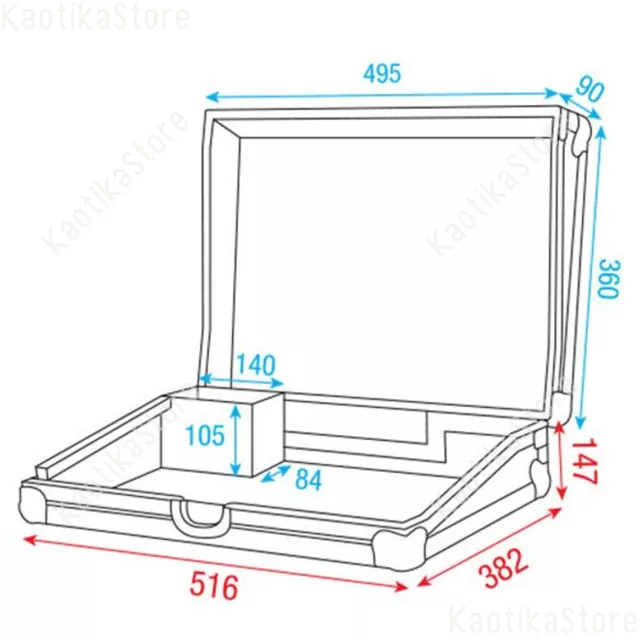 FLIGHTCASE valigia baule PER TRASPORTO centralina luci mixer dmx banco regia dj