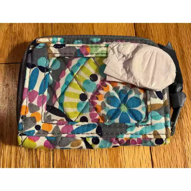 Vera Bradley RFID Petite Zip Around Wallet in Sunny Medallion