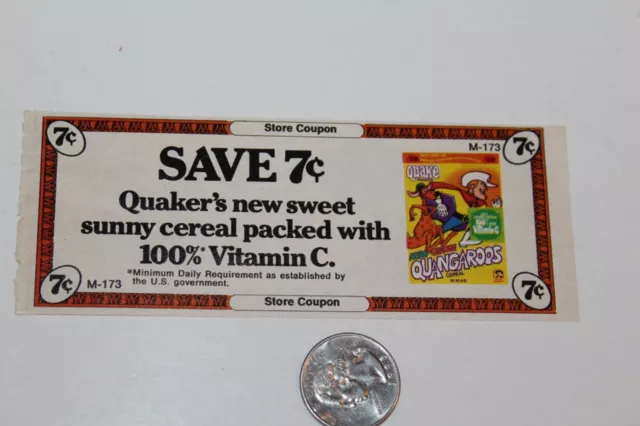 Quaker Toasted Oatmeal Wholegrain Flakes Coupon Vintage 1984 Print Ad