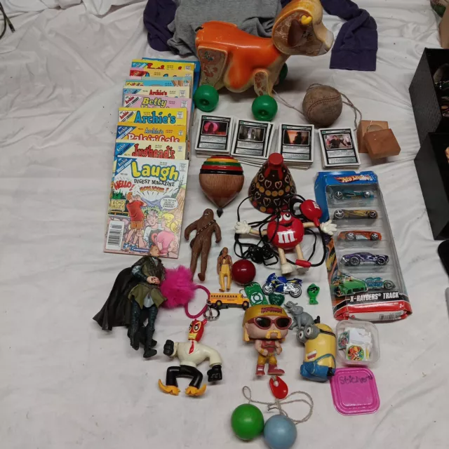 Junk Drawer Lot  Of Vintage Some Not Toys And Comics