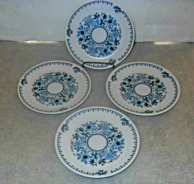 Noritake Lot of 4 Progression Blue Moon Bread Plates