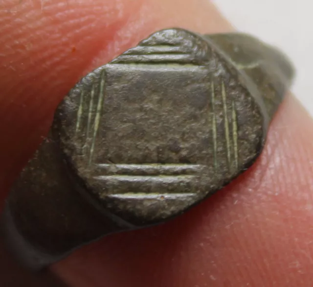 Rare Original Ancient Roman soldiers ring artifact diamond arena wreath size 9US