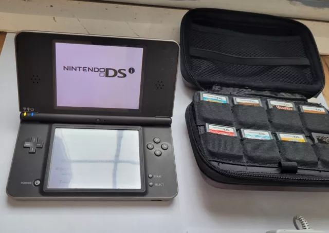 Black Nintendo Dsi XL 2008 Excellent Condition with 29 Games, Charger & Case