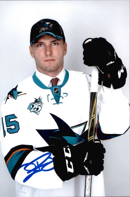 Jeremy Roy SIGNED autographed 4x6 photo SAN JOSE SHARKS