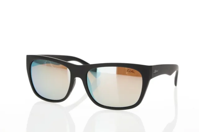 Zeal Optics Matte Black Carson Polarized Sunglasses Ellume Horizon Blue 167844