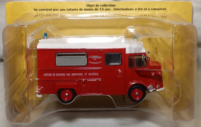 Miniature 1/43 Camion De Pompier Citroën Type N SP – Guinard 1971 – IXO/Hachette