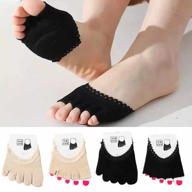 1 Pair Half Palm Breathable Non Slip Sweat Absorbing Toe Separator Elasticity