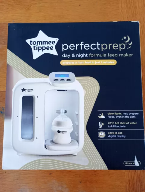 New Tommy Tippee Perfect Prep Machine Day And Night in white, Sealed Box
