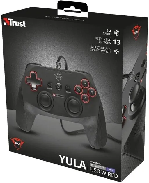 Trust GXT 540 Yula manette de jeu USB filaire pour PC et PS3