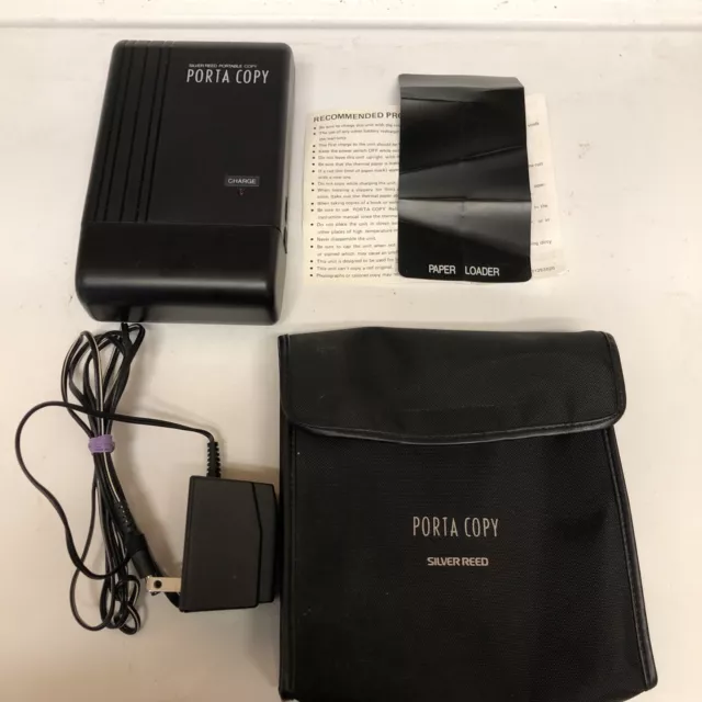 Silver Reed Portable Copy Porta Copy w/ Case Charger  Paper Roll