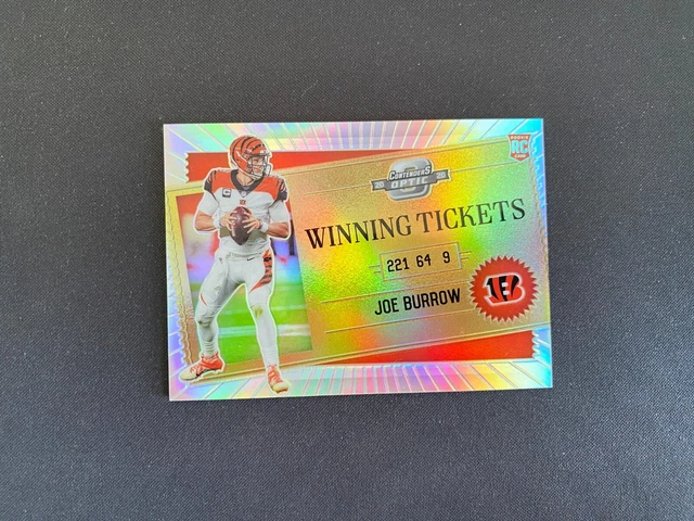 2020 Panini Contenders Optic Joe Burrow Rc Winning Tickets Silver BJCXX