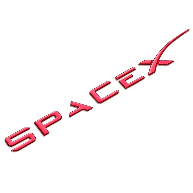 TESLA MODEL S, 3, X, Y, Red Space X Emblem, 3D Epoxy Sticker Rear Trunk
