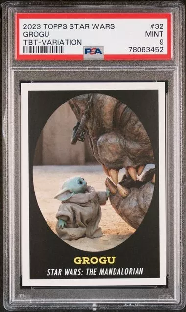 2023 Topps Star Wars Throwback Thursday Variation 32 Grogu PSA 9 The Mandalorian
