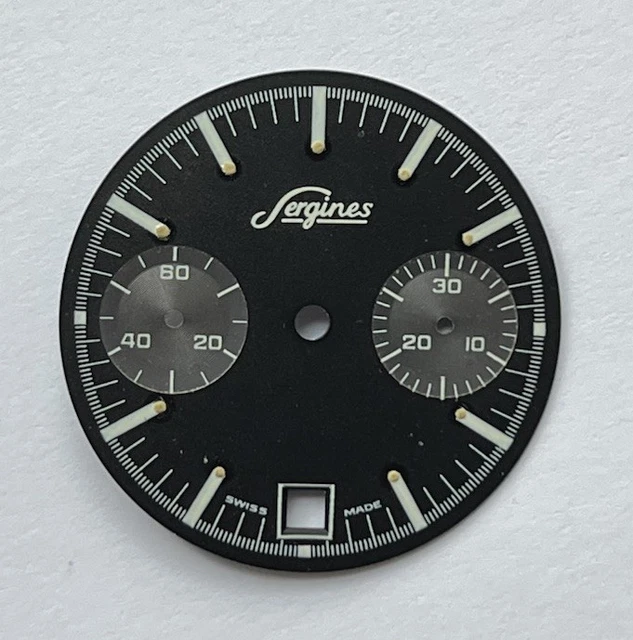 Cadran Chrono Vintage Sans Marque 29,4 Mm – Top état, Pour Restauration Horlogère