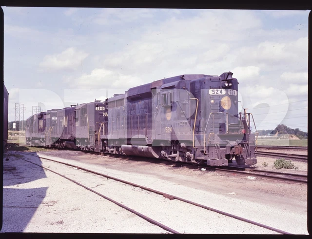 Nw Norfolk Western 524 Kansas City Missouri Mo Medium Format Transparency