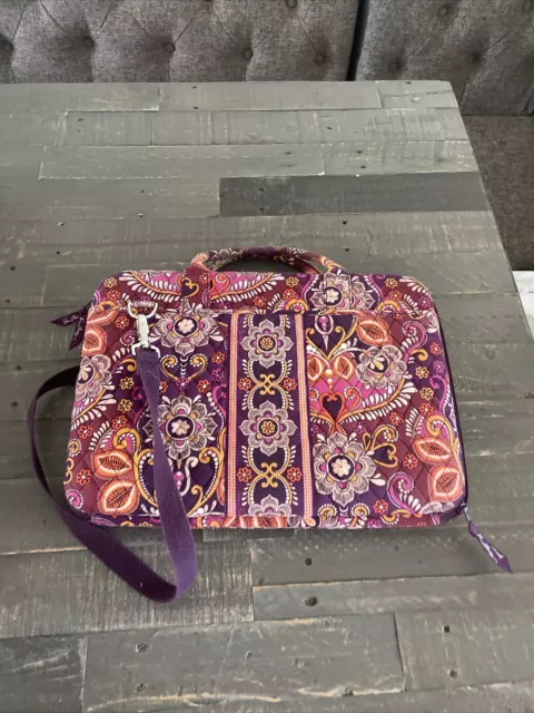 Vera Bradley 17” Hard Case Laptop / Tablet / I Pad / File Folder Shoulder Bag