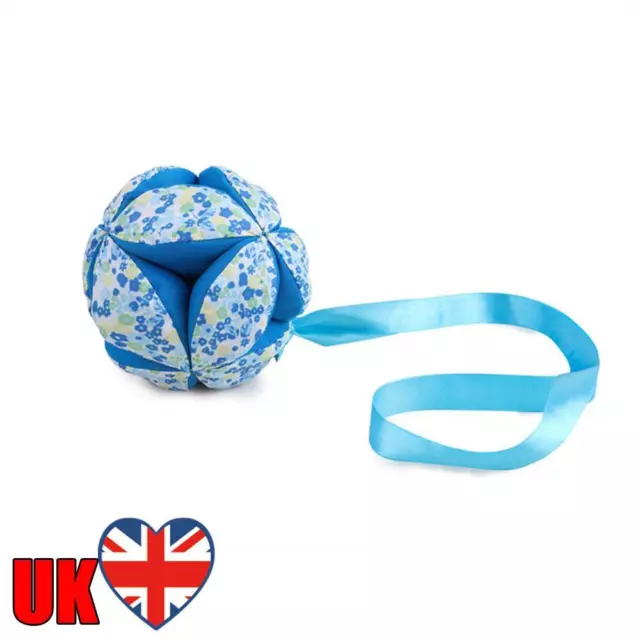 Infant Hand Catching Cloth Ball Crib Rattles Toy Soft Plush Toys (Blue)