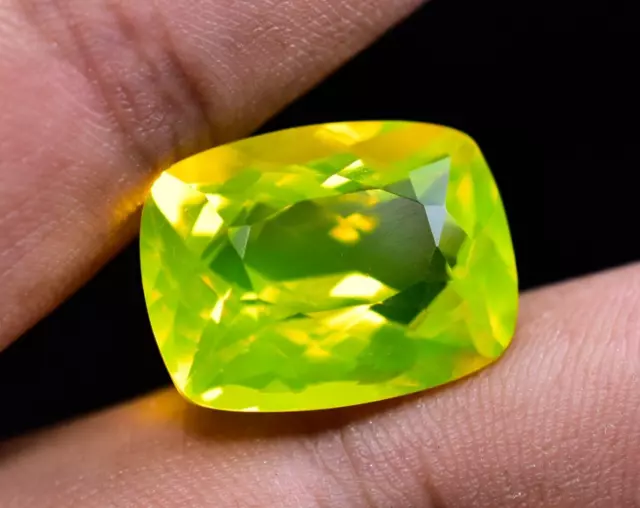 39.95 Ct Natural NEON Yellow Opal Certified Untreated Flawless Loose Gemstone