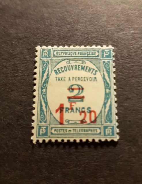Frankreich Briefmarke N° 64 Art Briefmarke Steuer Neu MH 1927 Wert