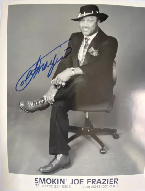 20) Joe Frazier signiert USA Box WM Champion Karte Signatur Autogramm Signed