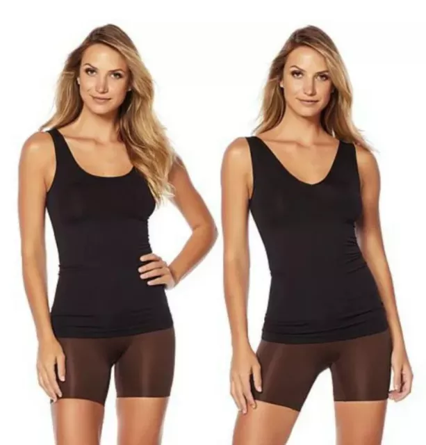 YUMMIE TO THE core Shape Wear Womens Size M/L Nylon tank black NWT $16.80 -  PicClick