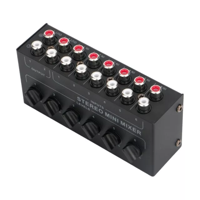 Professional Stereo 6-channel Passive Mixer for Live Studio Recording Low Noise