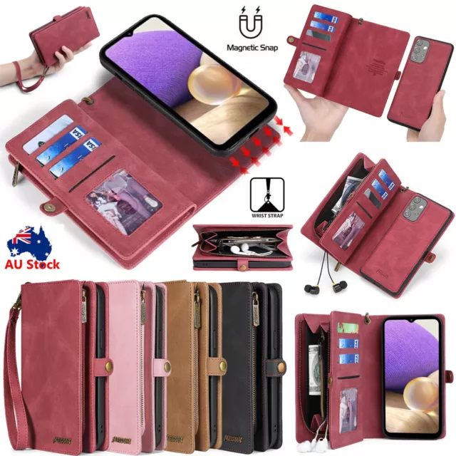 For Samsung A13 A33 A53 A12 A22 A32 A52 A51 Detachable Leather Wallet Case Cover