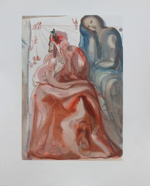 Salvador Dali Original Woodblock Engraving Purgatory 32 Divine Comedy 1960-1964