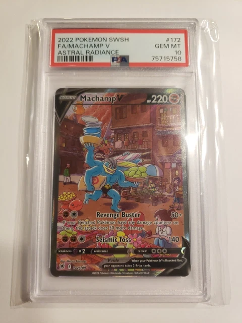 2022 Pokemon SWSH Full Art #172 MACHAMP V PSA 10