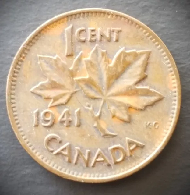 Canada 1941~ One 1 Cent Coin / George VI ~ KM# 32