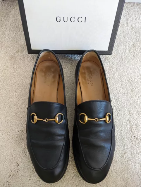 Gucci jordaan sales leather loafer womens